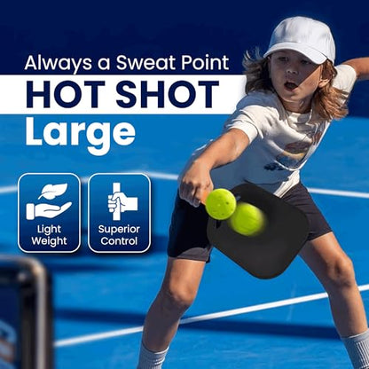Premium Carbon Fiber Pickleball Paddle with Aero Throat – USAPA Approved, 16mm Polypropylene Honeycomb Core, Textured Carbon Grit Surface for Enhanced Spin and Control