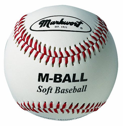 Markwort Soft 9-Inch Baseball (Dozen) - color: White