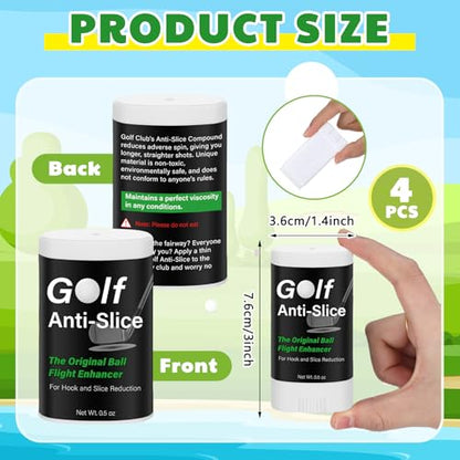 Halloscume 4 Pcs Golf Anti-Slice Anti-Slick Stick Compound for Clubs Boosts Distance and Increases Accuracy Gift for Golfer Supply - style: Regular Style