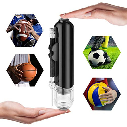 BROTOU Ball Pump, Dual Action Inflate Air Pump with 3 Needles and 2 Nozzles for Soccer Ball, Basketball, Volleyball, Balloons, Bikes