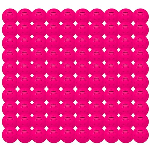 Franklin Sports X-40 Outdoor Pickleballs - Official Ball of USA Pickleball, APP Tour + US Open - Regulation Size - color: Pink, size: 100 Pack