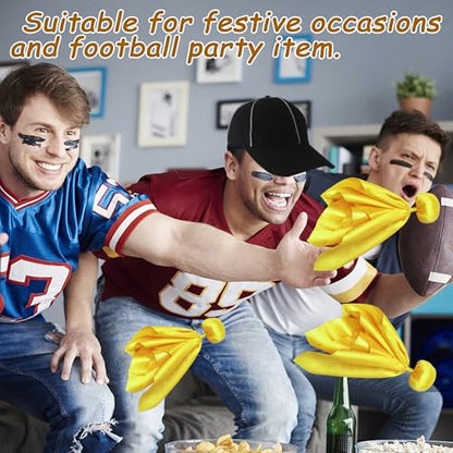 Ahuimeius 16 Pcs Yellow Penalty Flag Football Flags, Referee Flag, Lacrosse,Sports Fan for Football Games Party Accessory Referee Game Party