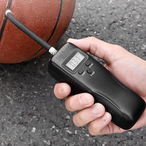 banapoy Electric Ball Pump, LCD Display Sports Ball Air Pump, 15 PSI Portable Fast Inflation with Smart Auto Stop, for Basketball, Soccer, Football and Volleyball