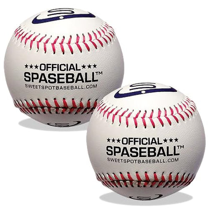 SweetSpot Plastic Baseball Spaseballs | Backyard Plastic Baseballs for Youth, Kids, Teens, and Adults - style: 2 Pack
