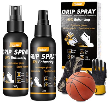 Sports Shoe Grip Spray 7oz, Basketball Accessories - Boost Performance, Enhanced Control & Anti-Slip Traction Spray for Basketball Shoes Bottom, Football Gloves, Golf, Tennis, Pickleball, Quick-Dry