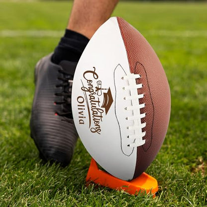 EDSG Custom Football Groomsmen Gifts 2026 Graduation Gifts for Him High School Personalized Footballs Junior Footballs Class of 2026 Full 12-Inch Football Gifts for Coach Dad Fan Birthday - color: Design 10