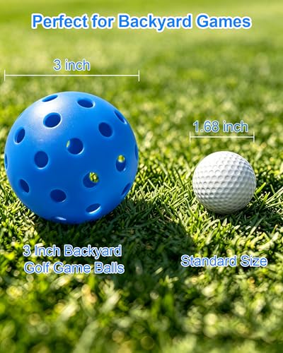 HOTWIND 6-Pack Backyard Golf Game Replacement Balls Colorful 3" Practice Golf Balls with Carry Bag Compatible with Yard Games Perfect for Family Outdoor Party Play - style: 6 Golf Balls