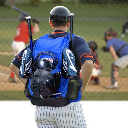 | Baseball Bag Softball Bat Bag, Double-layer Baseball Backpack Adult with Gear Klip To Hold Baseball Glove, Baseball Essential Gear, Youth Baseball Bag for Boys, Girls, Baseball Accessories