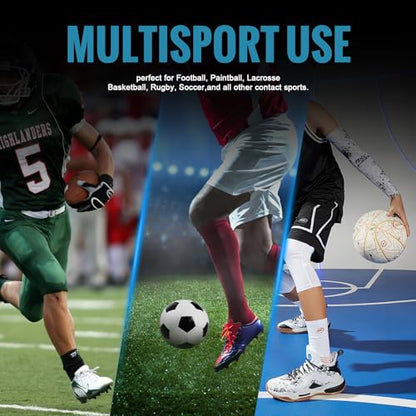 Padded Compression Shirt, Short Sleeve Football Protection Gear - size: Large