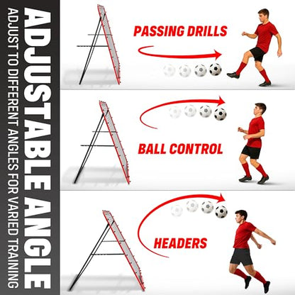 Soccer Rebounder Rebound Net, Kick-Back | Football Training Gifts, Aids & Equipment for Kids Teens & All Ages, Perfect Storage