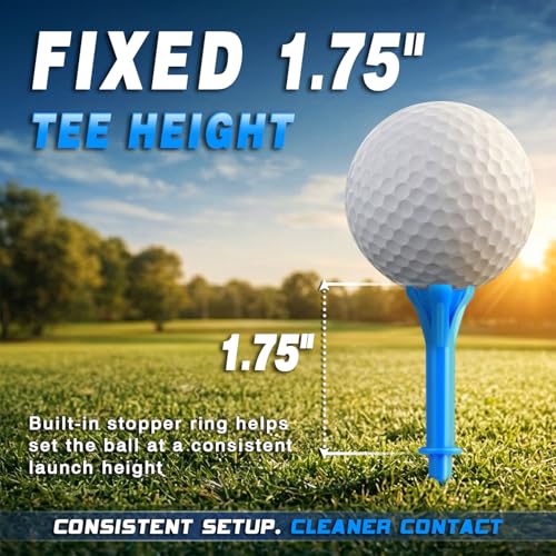 150 Pack Mixed Sizes (3-1/4"x100 & 1-1/2"x50) 5-Prong Golf Tees – Ultra-Stable & Low-Resistance Design for Longer Drives Plastic Golf Tees