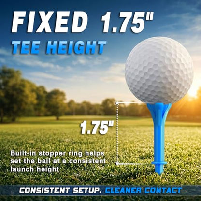 150 Pack Mixed Sizes (3-1/4"x100 & 1-1/2"x50) 5-Prong Golf Tees – Ultra-Stable & Low-Resistance Design for Longer Drives Plastic Golf Tees