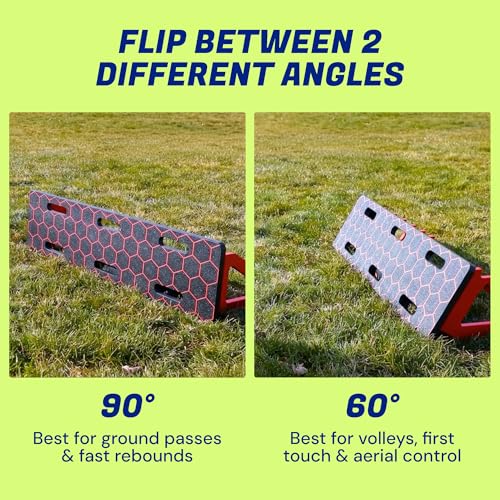 VETRA Soccer Rebounder Board - Heavy Duty Portable Soccer Wall & Passing Board with Sandbags - Indoor & Outdoor Soccer Training Equipment & Summer Solo Practice, Ball Control & Shooting