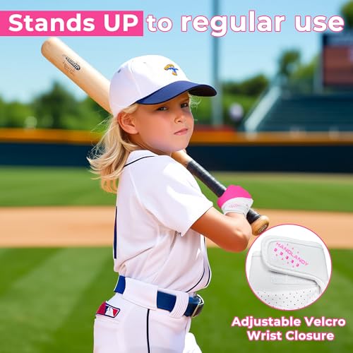 AIGEVTURE Baseball Bating Gloves Adult Youth Baseball Softball Batting Gloves Adult Kids Boys Girls - color: Pink, size: Kids X-Small