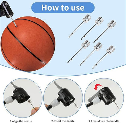 30pcs Air Pump Needles, Stainless Steel Ball Pump Needle with Storage Box, Suitable for Soccer Balls, Basketballs, Volleyballs, Yoga Balls