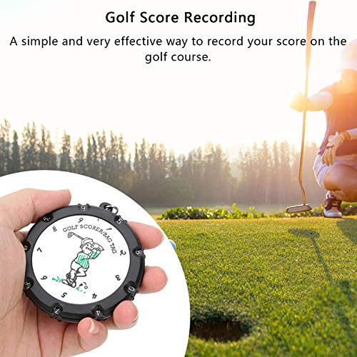 2pcs Golf Stroke Counter 18 Holes Score Counter Device with Key Chain Portable for Score Tracking Golf Accessory Easy to Use