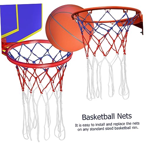 VICASKY 2pcs Basketball Net Kit Replacement Hoop Nets Woven Nylon Basketball Accessories