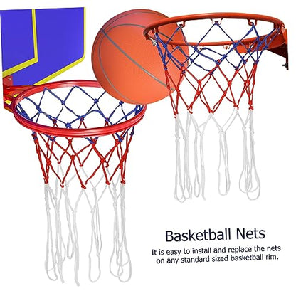 VICASKY 2pcs Basketball Net Kit Replacement Hoop Nets Woven Nylon Basketball Accessories