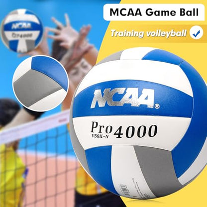 Soft Volleyball for Indoor Practice,Training,Game Competition, Gym, Outdoor Beach Play, V58X-N Size 5 Lightweight Super Touch Volleyballs Fit for Beginner, Teenager, Adult