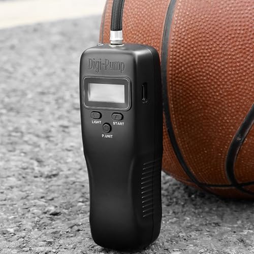 Zunate Electric Ball Pump for Sports Balls, 15 PSI Auto Stop with LCD Display, Fast Inflation for Basketball Football Volleyball Soccer, Portable Rechargeable Pump