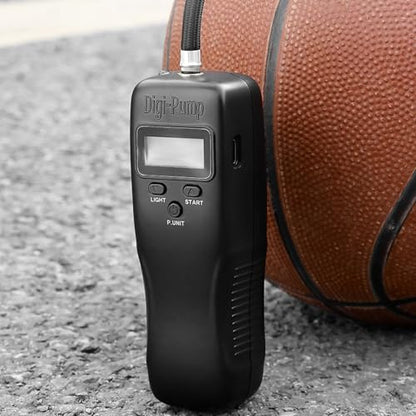 Electric Ball Pump, 600mAh Rechargeable Air Pump, Fast Sports Inflator with LCD Display & Automatic Stop, Ideal for Basketball, Football, Volleyball & Soccer