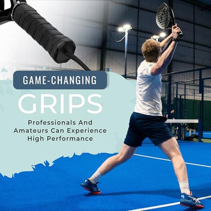 | Padel Grip for Tacky Feel | Grip 'n' Rip Padel Overgrip | Padel Racket Grip Tape | Padel, Pickleball, Squash and Badminton Racket Grip Tape | Padel Accessories and Padel Gifts | 3 Pack