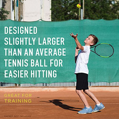 Franklin Sports Starter Tennis Balls - Pressureless, Low Bounce for Beginners - Great for Training + Practice - 3 Pack - All Court Surface
