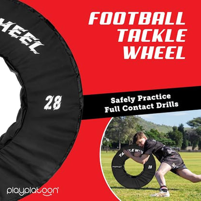 Play Platoon Football Tackle Dummy - Tackling Wheel Dummies for Youth Football Training - Tackle Wheel for Blocking, Hitting Drills and Practice - size: 28 Inch