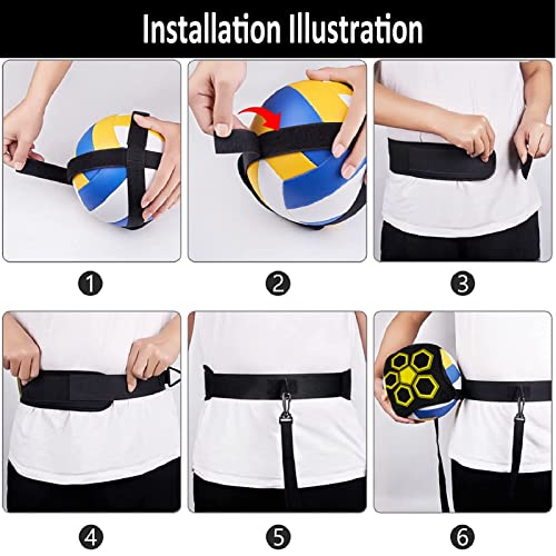Taeku Soccer Trainer Adjustable Football Kick Training Equipment Control Skills Waist Practice Belt Volleyball Rugby Trainer Aid Universal Fits Size 3, 4, 5 Footballs for Kids Teens - color: 5 Gurte