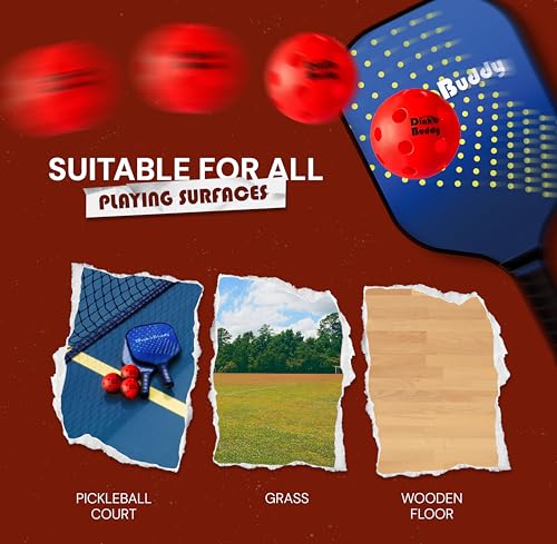 Fairfield Pickleball Ball, Crack-Resistant, 26 Hole Indoor Pickle Ball, High Visibility - size: 50 pack