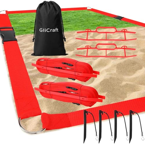 2 Inch Sand Court Line 16 x 8 Meter Volleyball Boundary Short Court Sand Setup Line for Beach Volleyball