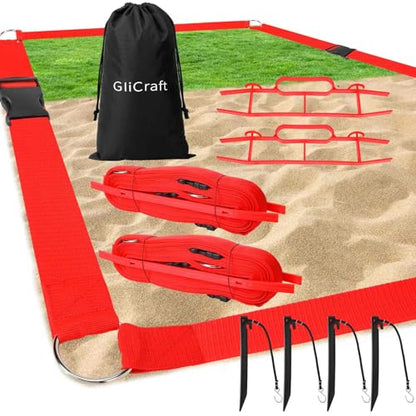 2 Inch Sand Court Line 16 x 8 Meter Volleyball Boundary Short Court Sand Setup Line for Beach Volleyball