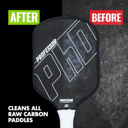 Professor Pickleball - Carbon Cleaner, Premium Pickleball Paddle Eraser for Raw Carbon Fiber Paddles, Effortless Residue Removal, Quick & Effective, Eliminates Ball Residue, Dirt, Scratches - color: 1-Pack