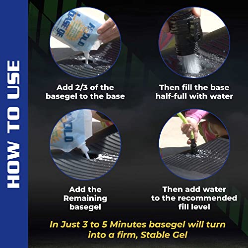 BaseGel Polymer for Basketball Goal and Outdoor Indoor Sign Hoops Bases, Perfect Replacement for Sand and Sandbags to Anchor Portable Sports Pools Baskets, Easy to Use and Apply with Water, 16 oz