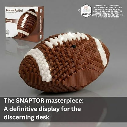 Football 3D Building Block Set - Educational Toy - Perfect for Ages 14 15 16 Years and Above - 11 x 6.7 in - Challenging, Creative Fun and Skill-Building - 3D Instruction (1200PCS)
