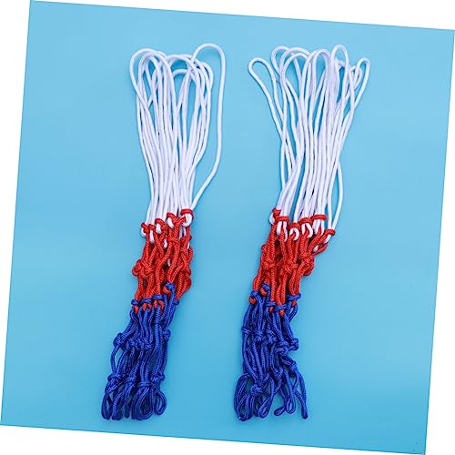 KOMBIUDA 2pcs Standard Braided Basketball Net Bag Rebound Net for Sports Weatherproof and Strong