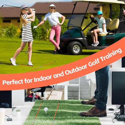 Golf Alignment Sticks, 3 Pack 48” Alignment Stick Rods for Golf Training, Collapsible Golf Practice Aiming Stick with Clear Tube Case