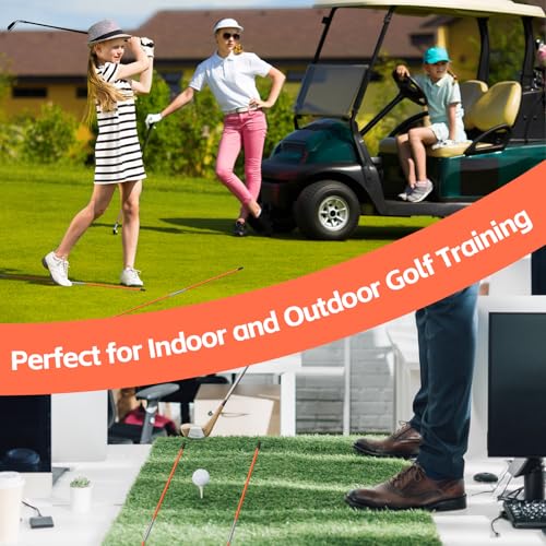 Golf Alignment Sticks Collapsible, 3 Pack Alignment Sticks for Golf Training, 48" Fiberglass Golf Alignment Rods Golf Practice Sticks Training Aid for Aiming, Putting