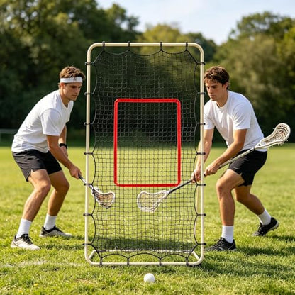 Rebound Net Replacement - 7x4 Ft Frame Compatible Training Nets, 1.5 Inch Mesh High Strength Back Surfaces, Elastic Cord Loop System Target Webbing | Versatile Practice Gear for Volleyball Base