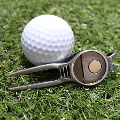 Golf Divot Repair Tool with Ball Marker, A Unique and Multi-Functional Golf Accessory, Nickel - color: Black 3