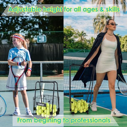 Portable Pickleball & Tennis Ball Hopper - Pickleball Collector Retriever Basket Carrier Gatherer Picker Container for Picking and Storage Training Tool for Ball - size: Large