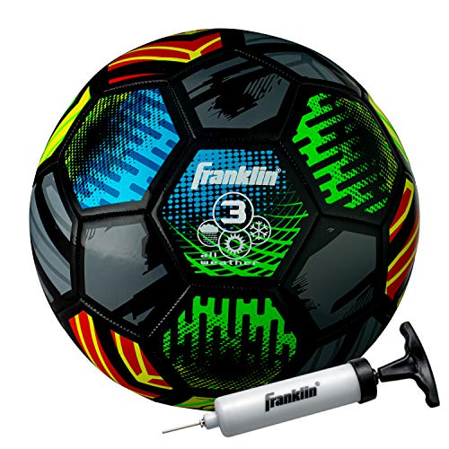 Franklin Sports Mystic Soccer Balls - Soccer Ball and Air Pump Sets - Multiple Size Soccer Balls - Soft Cover - Perfect for Kids and Adults - size: Size 3 - Ages 8 & Under