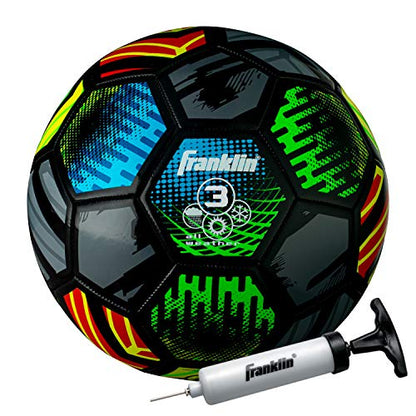 Franklin Sports Mystic Soccer Balls - Soccer Ball and Air Pump Sets - Multiple Size Soccer Balls - Soft Cover - Perfect for Kids and Adults - size: Size 3 - Ages 8 & Under