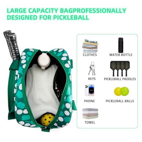 ROYALFAIR Pickleball Bag, Pickleball Tote Bag high-capacity Adjustable Shoulder Strap for Pickleball Paddle Shoulder Bag, Pickleball Bag for Women Men