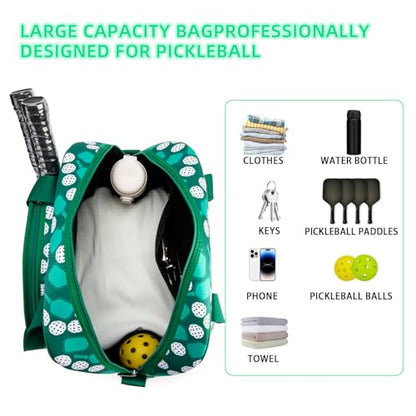 ROYALFAIR Pickleball Bag, Pickleball Tote Bag high-capacity Adjustable Shoulder Strap for Pickleball Paddle Shoulder Bag, Pickleball Bag for Women Men