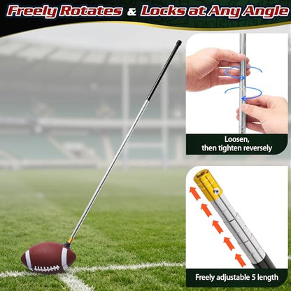 Football Snap Trainer Pro, Sizi 6 Football Training Equipment for Defensive Line Reaction Speed & Snap Timing, Telescoping Collapsible Coaching Stick for Football Drills, Special Teams Practice Aid