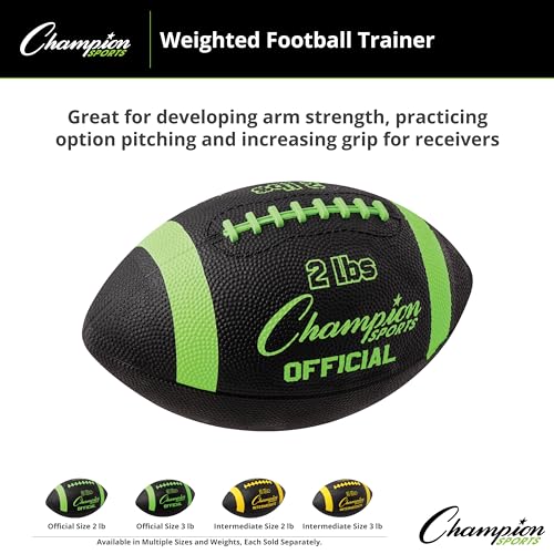 Champion Sports Weighted Football - color: Red/Yellow, size: 2-Pound