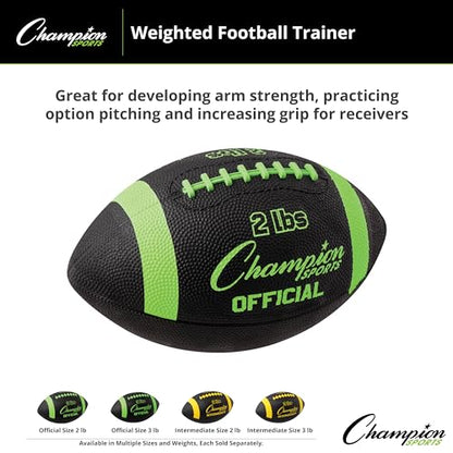 Champion Sports Weighted Football - color: Red/Yellow, size: 2-Pound