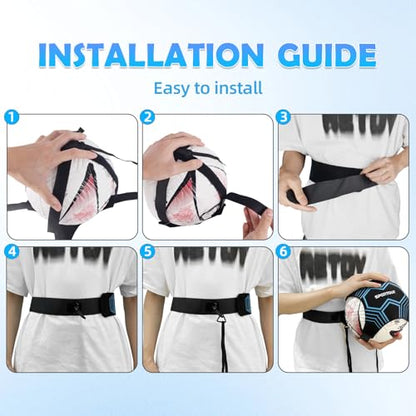 Sportout Volleyball/Soccer Training Equipment, Solo Trainer, Adjustable Waist Belt for Kids & Adults - color: Blue