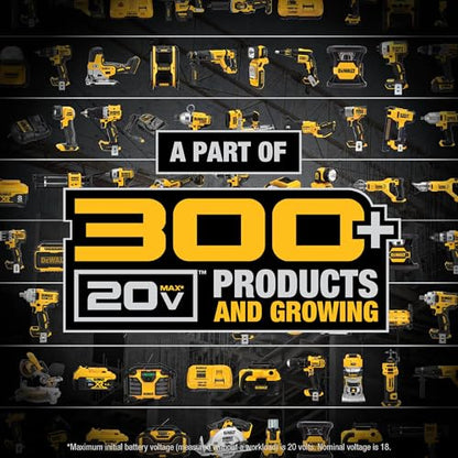 DEWALT Tire Inflator Portable Air Compressor 20V MAX, Car Air Pump with Automatic Shut Off, LED Light, Tool Only (DCC020IB)